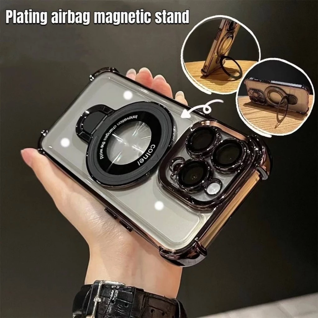 plating-airbag-magnetic-stand-caselify-luxuria-anticrack-magsafe-standing