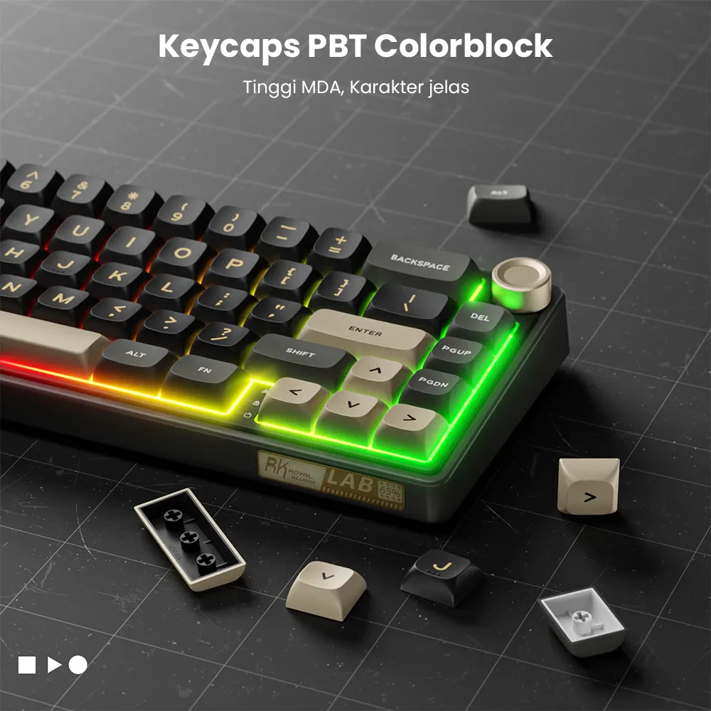 royal-kludge-rk-r65-black-66-key-wired-gaming-keyboard-keycaps-pbt-colorblock